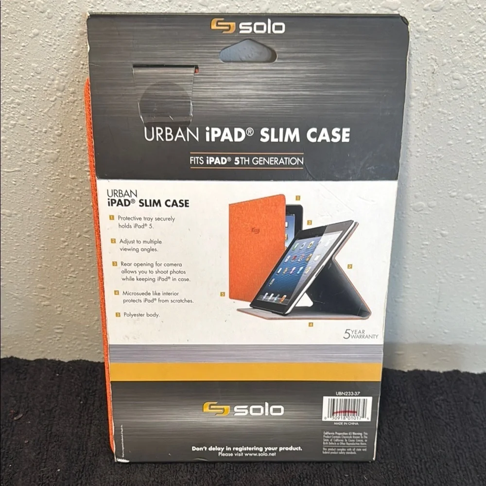 Solo Orange Tablet Case Slim Design